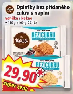 Norma Oplatky bez přidaného cukru s náplní nabídka