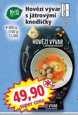 Norma Hovězí vývar s játrovými knedlíčky nabídka