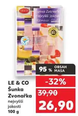 Kaufland LE & CO Šunka Zvonařka nejvyšší jakosti 100 g nabídka
