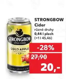 Kaufland Strongbow cider nabídka