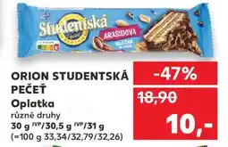 Kaufland ORION STUDENTSKÁ PEČEŤ Oplatka nabídka