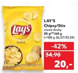 Kaufland LAY‘S Chipsy/ Stix nabídka