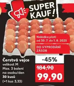 Kaufland ČERSTVÁ VEJCE nabídka