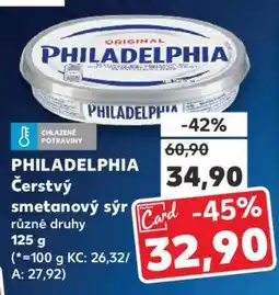 Kaufland PHILADELPHIA Čerstvý smetanový sýr nabídka