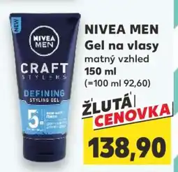 Kaufland NIVEA MEN Gel na vlasy nabídka