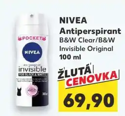 Kaufland NIVEA Antiperspirant B&W Clear/B&W Invisible Original 100 ml nabídka