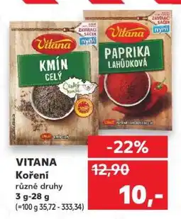 Kaufland Vitana koření nabídka