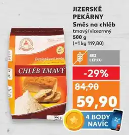 Kaufland JIZERSKÉ PEKÁRNY Směs na chléb tmavý/vicezrnný 500 g nabídka