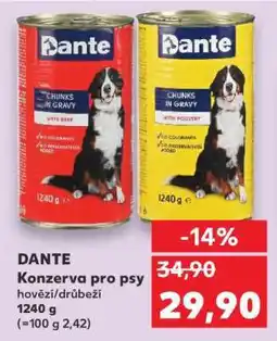 Kaufland DANTE Konzerva pro psy nabídka