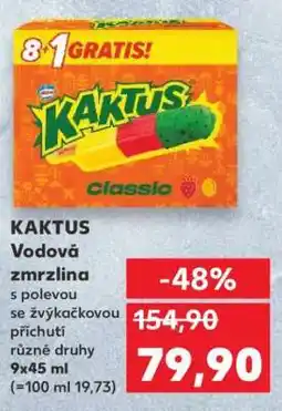 Kaufland KAKTUS Vodová zmrzlina nabídka