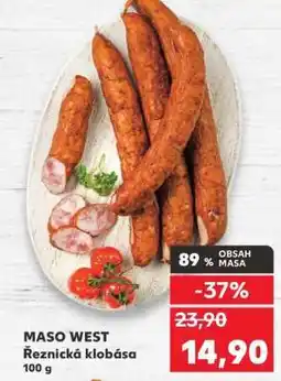 Kaufland MASO WEST Řeznická klobása nabídka