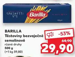Kaufland BARILLA Těstoviny bezvaječné semolinové nabídka