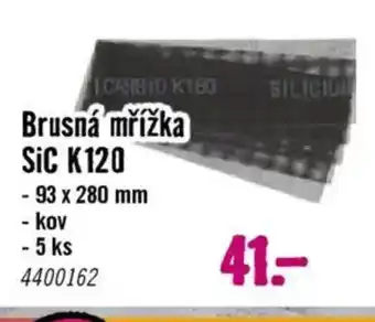 Hornbach Brusná mřížka SiC K120 nabídka