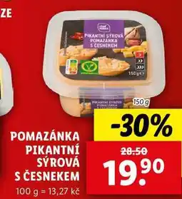 Lidl POMAZÁNKA PIKANTNÍ SÝROVÁ S ČESNEKEM, 150 g nabídka