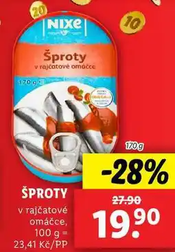 Lidl ŠPROTY, 170 g nabídka