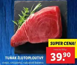 Lidl TUŇÁK ŽLUTOPLOUTVÝ, cena za 100 g nabídka