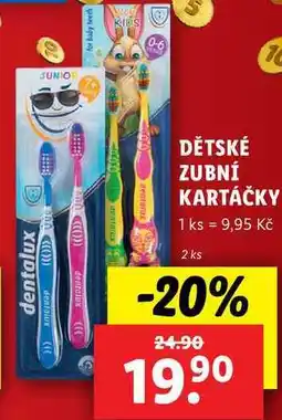 Lidl DĚTSKÉ ZUBNÍ KARTÁČKY, 2 ks nabídka