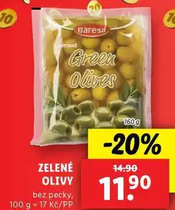Lidl ZELENÉ OLIVY, 160 g nabídka