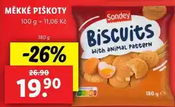 Lidl MĚKKÉ PIŠKOTY, 180 g nabídka