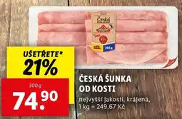 Lidl ČESKÁ ŠUNKA OD KOSTI, 300 g nabídka