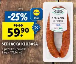 Lidl SEDLÁCKÁ KLOBÁSA, 350 g nabídka