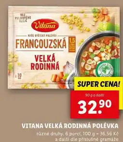Lidl VITANA VELKÁ RODINNÁ POLÉVKA, 90 g a další nabídka