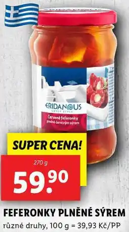 Lidl FEFERONKY PLNĚNÉ SÝREM, 270 g nabídka
