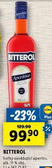Lidl BITTEROL, 0,7 l nabídka
