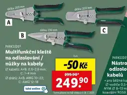 Lidl Multifunkční kleště na odizolování/nůžky na kabely nabídka