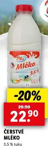 Lidl ČERSTVÉ MLÉKO, 1 l nabídka