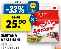 Lidl SMETANA KE ŠLEHÁNÍ, 250 ml nabídka