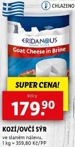 Lidl KOZĺ/OVČÍ SÝR, 800 g nabídka