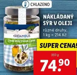 Lidl NÁKLÁDANÝ SÝR V OLEJI, 350 g nabídka