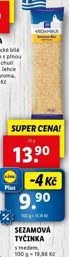 Lidl SEZAMOVÁ TYČINKA, 70 g nabídka