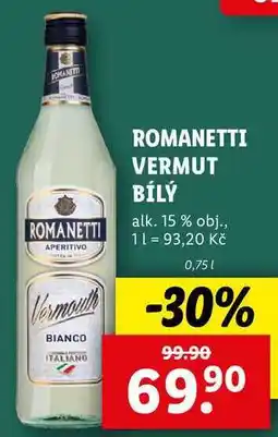 Lidl ROMANETTI VERMUT BÍLÝ, 0,75 l nabídka