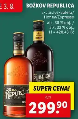 Lidl BOŽKOV REPUBLICA, 0,7 l nabídka