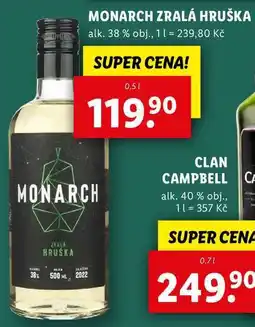 Lidl MONARCH ZRALÁ HRUŠKA, 0,5 l nabídka