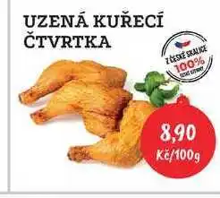 RABBIT řeznictví UZENÁ KUŘECÍ ČTVRTKA 100g nabídka