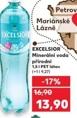 Kaufland EXCELSIOR Minerální voda přírodní nabídka