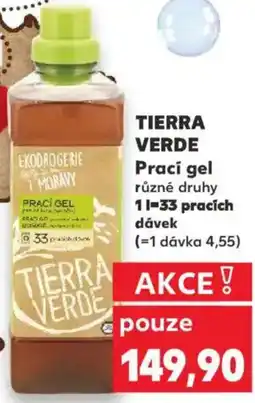 Kaufland TIERRA VERDE Prací gel nabídka