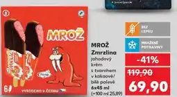 Kaufland MROŽ Zmrzlina jahodový krém nabídka