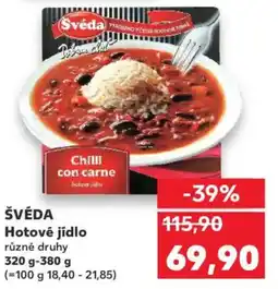 Kaufland ŠVÉDA Hotové jídlo nabídka