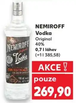 Kaufland NEMIROFE Vodka Original 40% nabídka