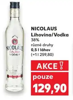 Kaufland NICOLAUS Lihovina/Vodka 38% nabídka