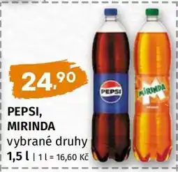 Terno Pepsi, Mirinda nabídka