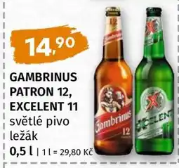 Terno GAMBRINUS PATRON 12 EXCELENT 11 nabídka