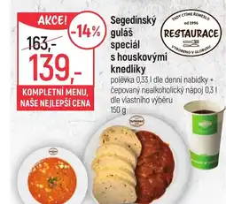 Globus Segedínský guláš speciál s houskovými knedlíky nabídka