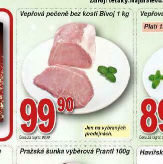 Lidl Vepřová pečeně bez kosti nabídka