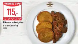 Globus Pikantní kuřecí játra s bramboráčky nabídka