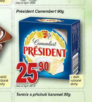 Lidl Président camembert nabídka